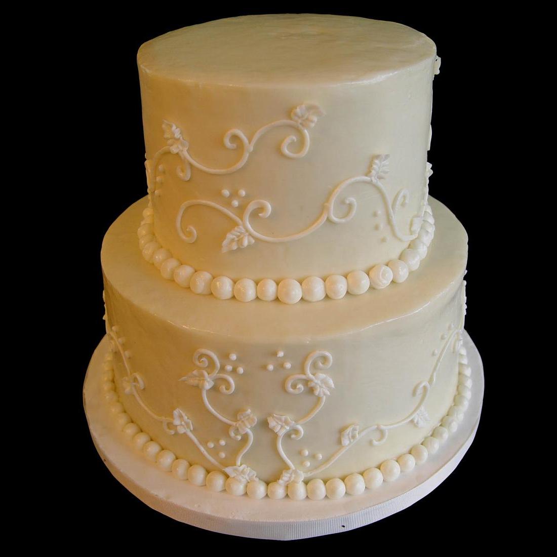 Victorian Scroll Wedding Cake