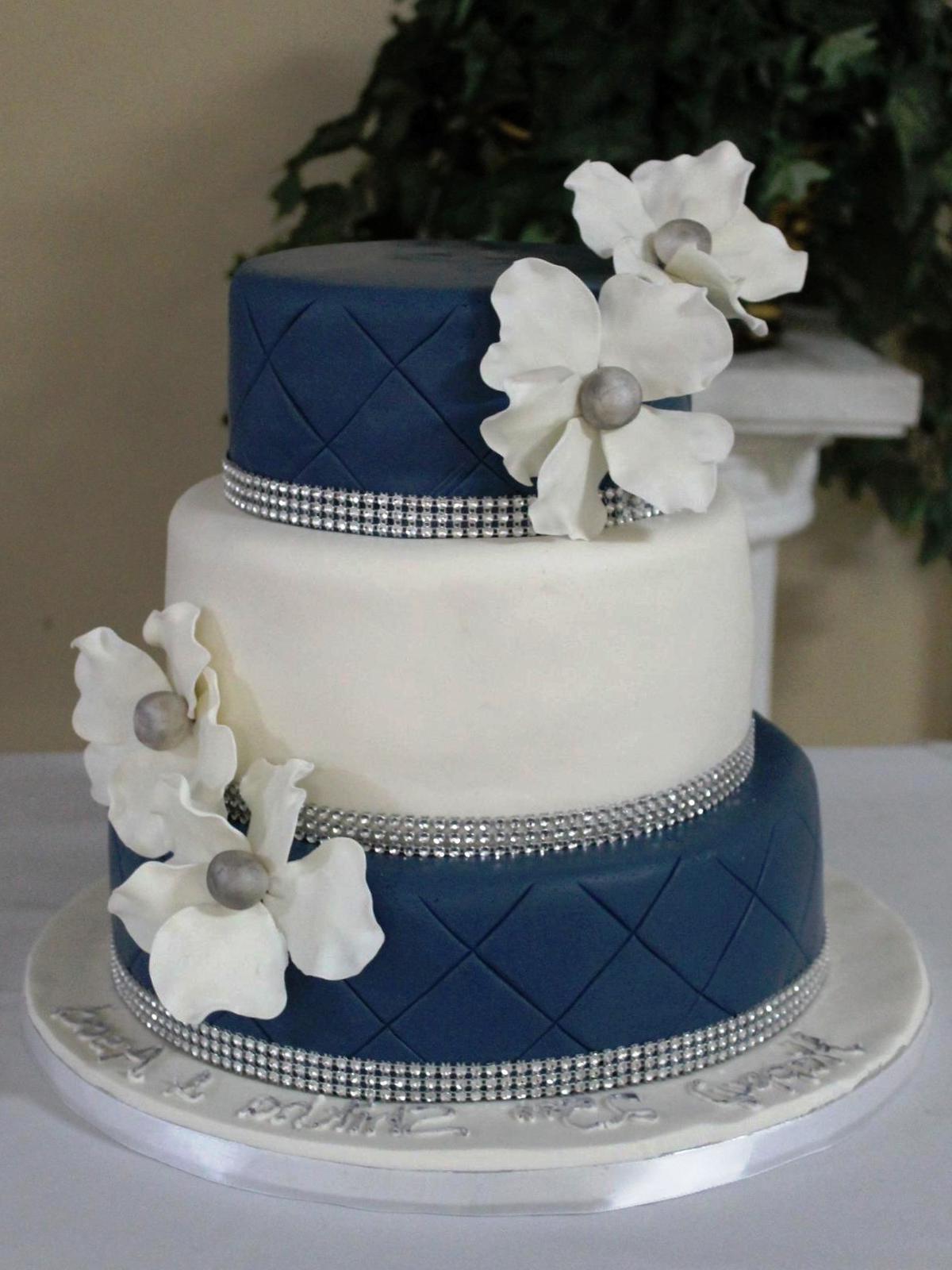 Blue White and Silver Sparkely