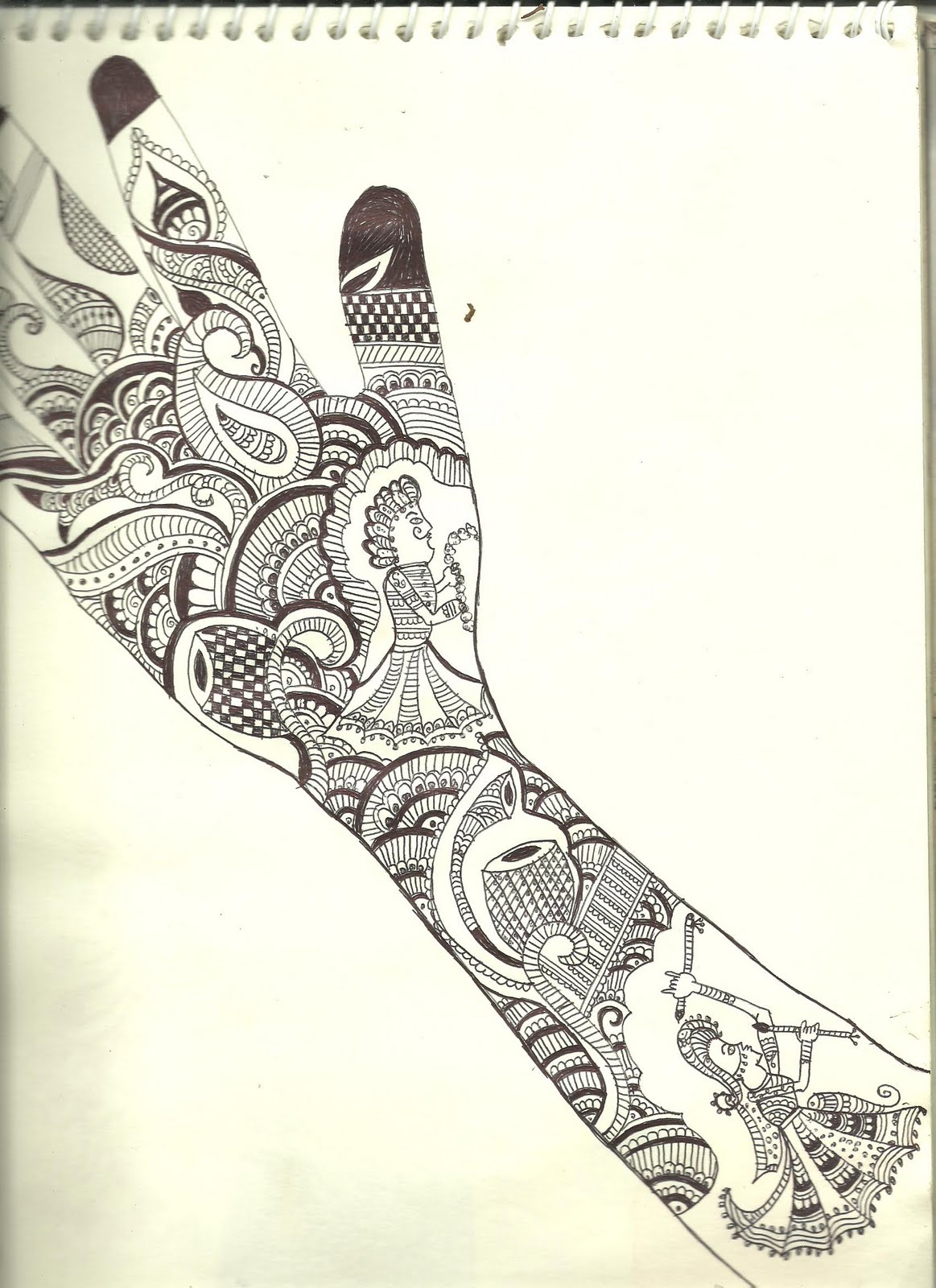Indo Arabic Bridal Hand Design Indo Arabic Bridal Hand Design
