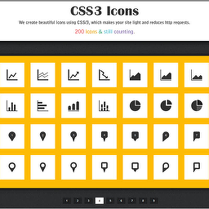 CSS3 Icons - 200個以上的CSS圖示語法