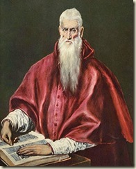 Saint Jerome with the Martyrologium Hieronymianum