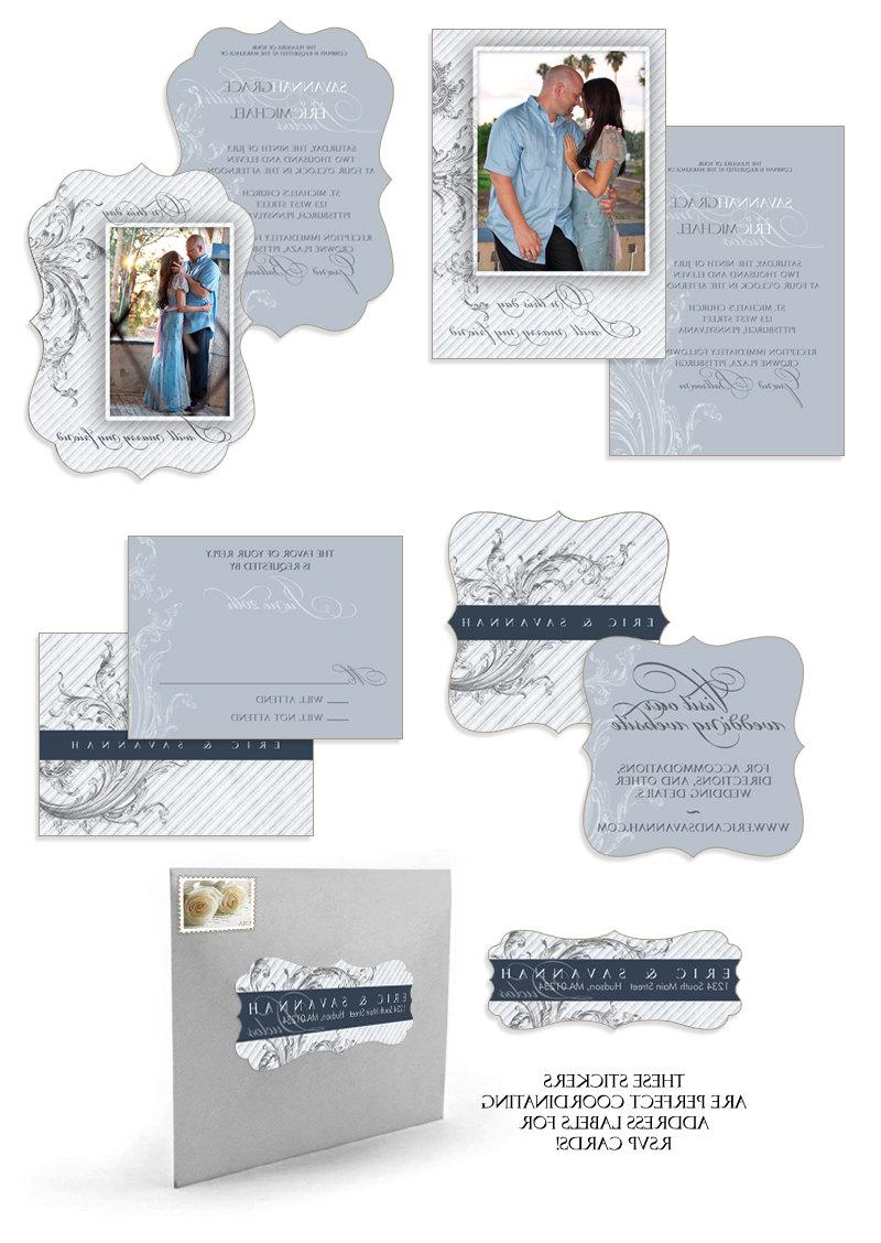  FLAT PRESS PRINTED WEDDING INVITATION SET     These stickers are perfect