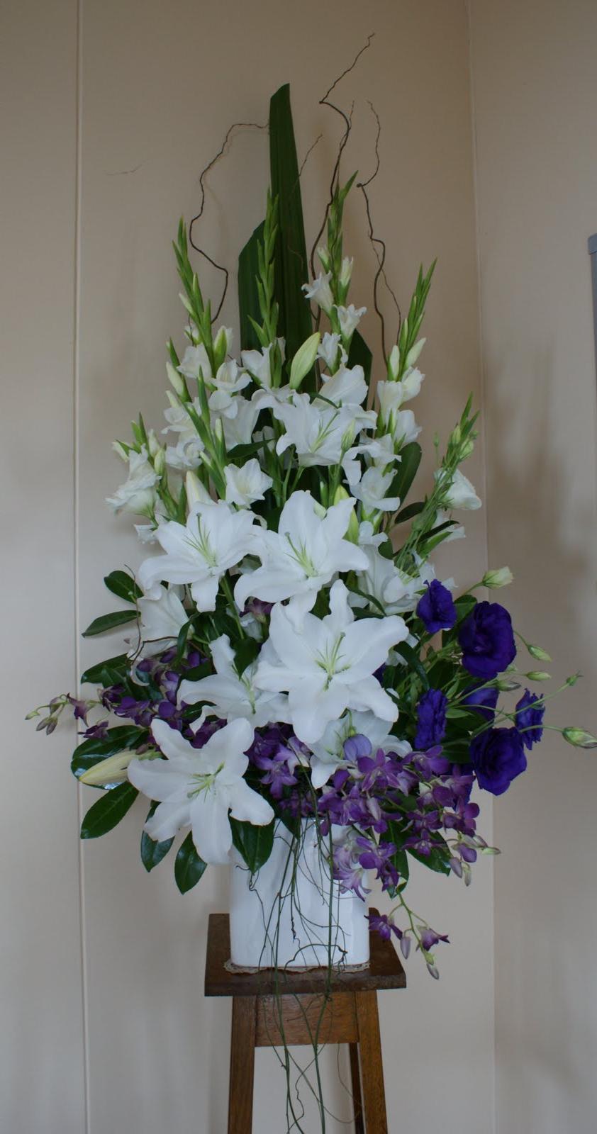 purple & white floral