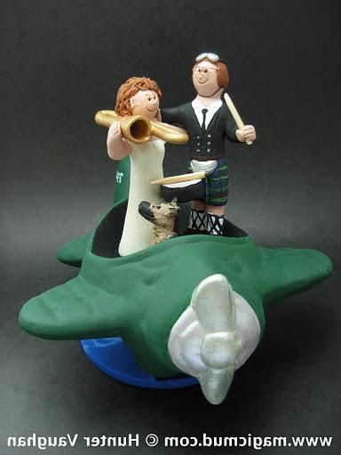 trombone wedding topper