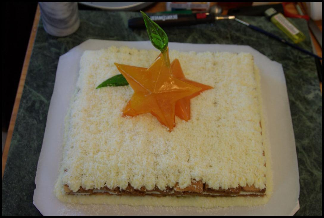 Tiramisu Cake with Paupu Fruit