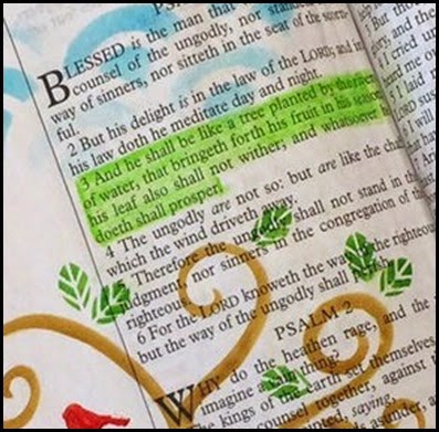 Bible Art Journaling Ps 1-3