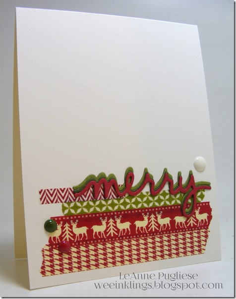 LeAnne Pugliese WeeInklings Washi Washi Merry Christmas stampin UP