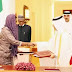 PHOTO: See Buhari's Expression as Kemi Adeosun Shakes Hands With Male Qatar Minister