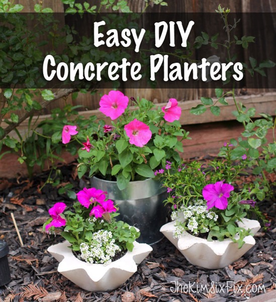 Easy DIY concrete planters