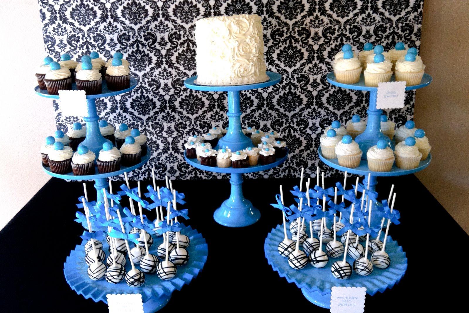 Blue & Damask Dessert Table