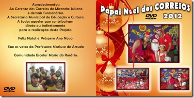 Capa DVD Papai Noel dos Correios 2012