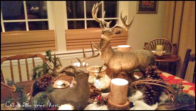 Deer, Stag centerpiece at Chickadee Home Nest