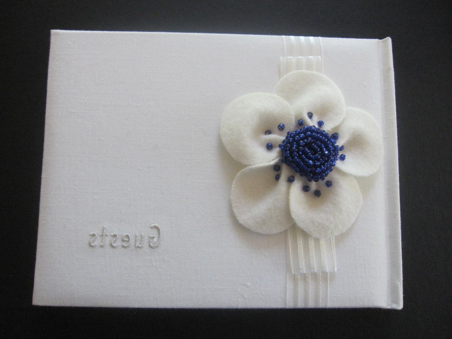 Guest Book Wedding Posey Flower Ivory White Hallmark