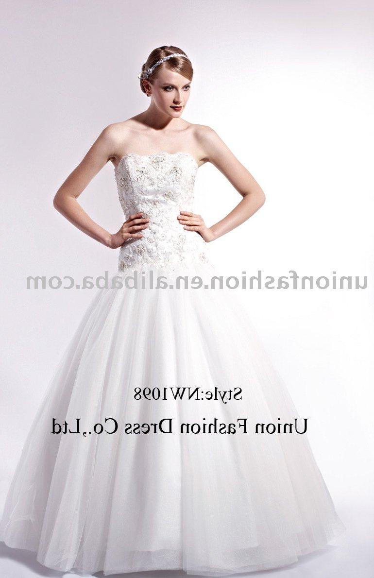 See larger image: tulle and beaded lace on bodice Wedding Dress NW1098