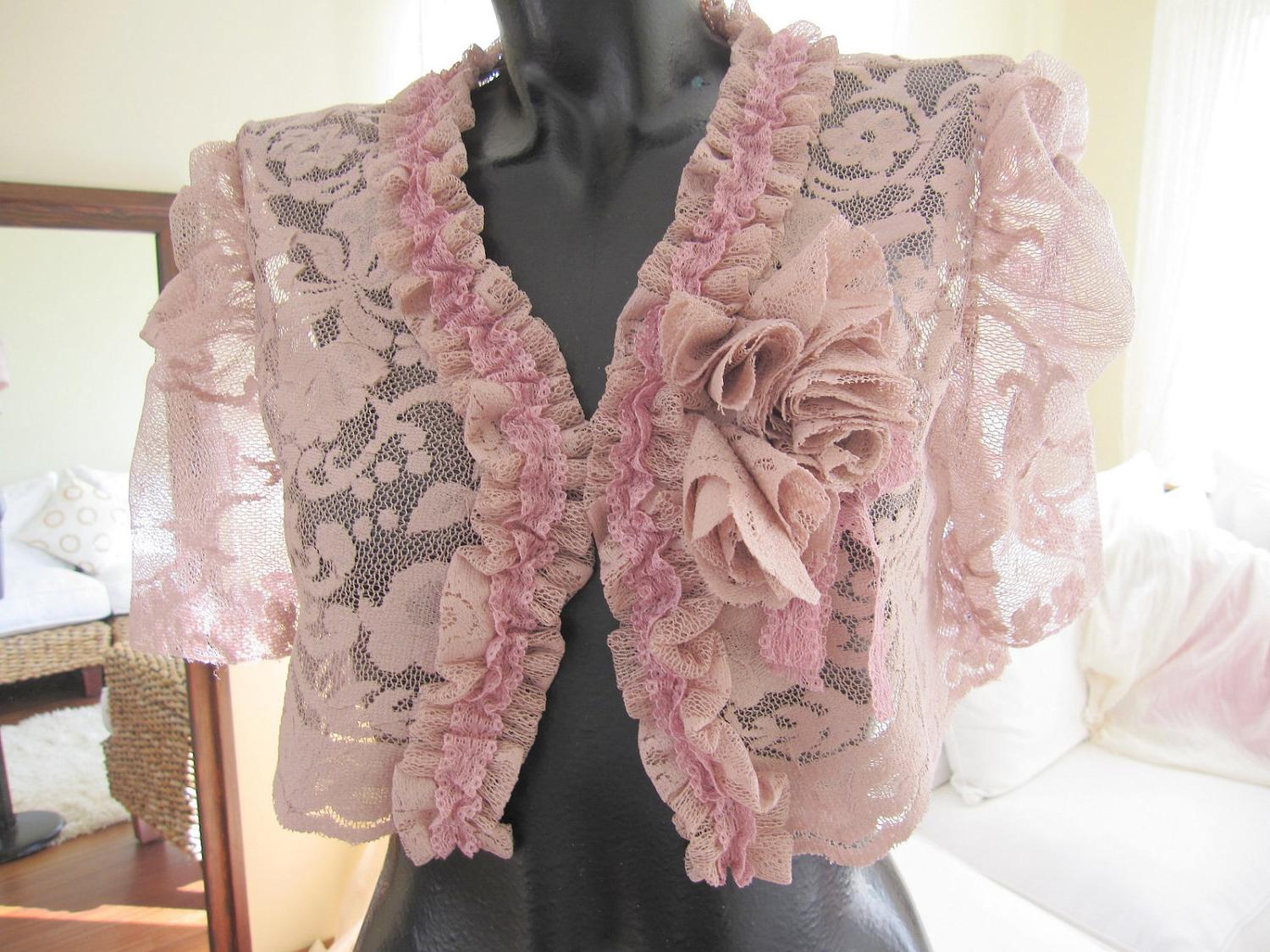 Sheer LACE bolero shrug