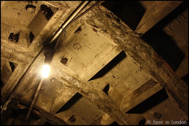 Ceiling in Access Tunnel in Charing Cross Station