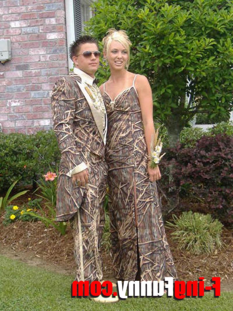 Redneck Wedding in Camouflage Dress Clothes