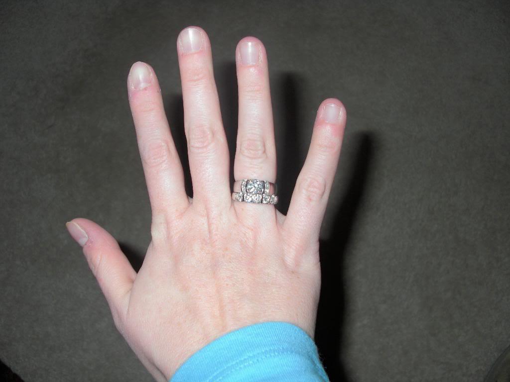 60 . Engagement ring with wedding band