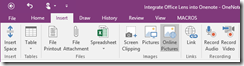 Office OneNote Desktop, Screenshot, Ribbon, Insert