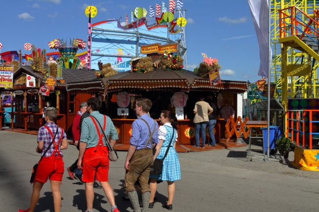 Dressed in traditional costumes at Stuttgart Spring Festival, Germany