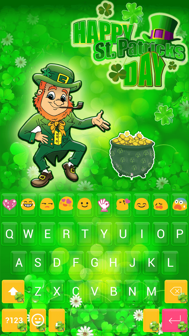 Android application St. Patrick Day Emoji Keyboard screenshort
