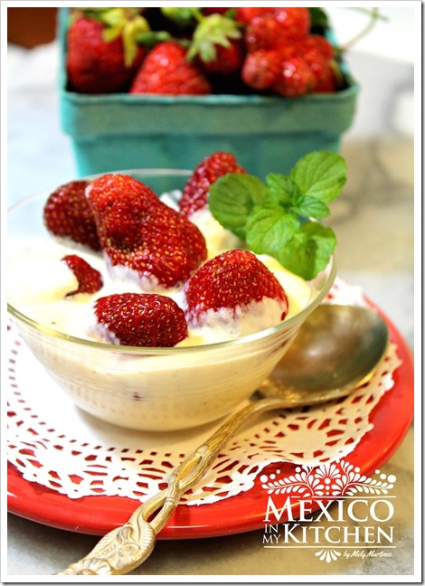 strawberries with cream fresas con crema