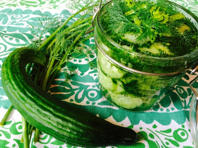 Grandma's dill pickled cucumbers