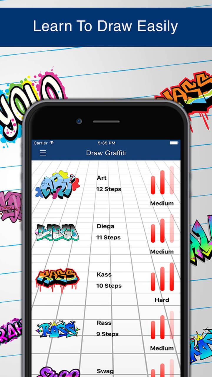 Android application How to Draw Graffiti screenshort