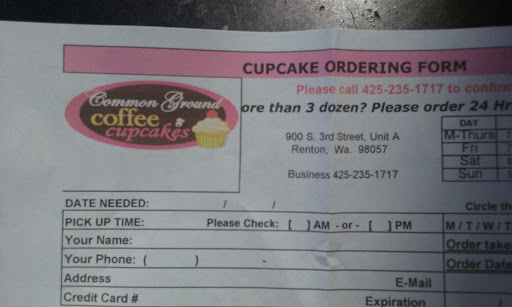 Coffee Shop «Common Ground Coffee & Cupcakes», reviews and photos, 900 S 3rd St # A, Renton, WA 98057, USA