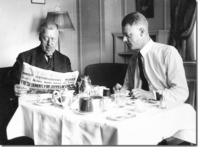 Dr Eckener and Knut Eckener 1928