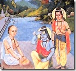 [Tulsidas applying chandan]