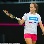 PRAGUE, CZECH REPUBLIC - NOVEMBER 12 : Barbora Strycova practices ahead of the 2015 Fed Cup Final