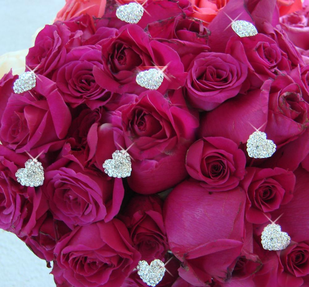 Crystal Heart Bridal Bouquet