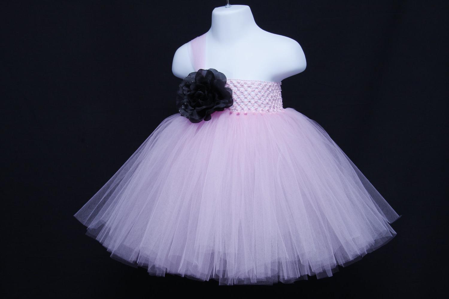 Pink-aboo TuTu Dress. Wedding .Birthday .Flower Girl Dress