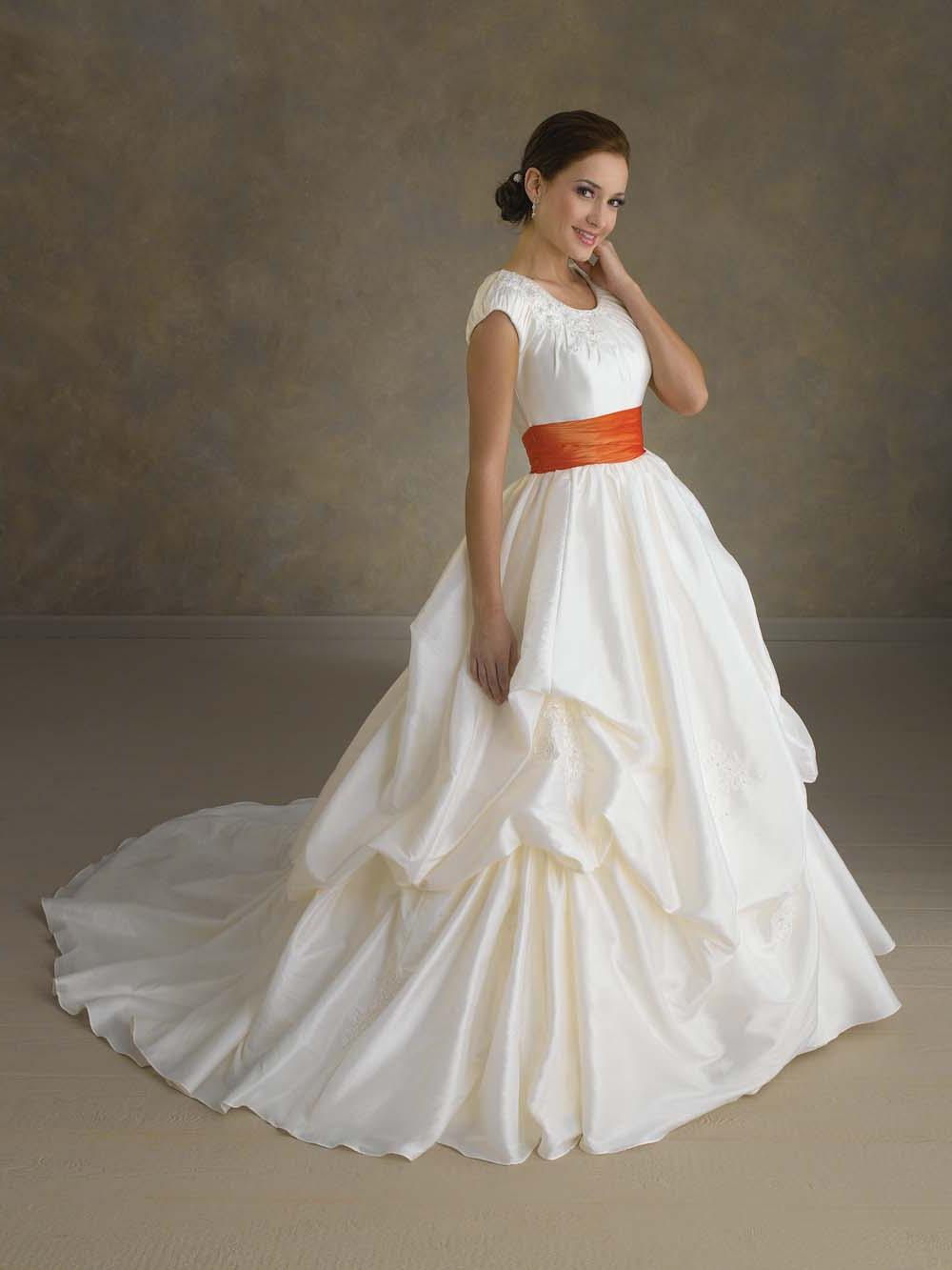 Short Sleeves Wedding Dress