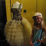 Hannah standing by a dress that Carrie Underwood wore in the Country Music Hall of Fame in Nashville TN 09042011