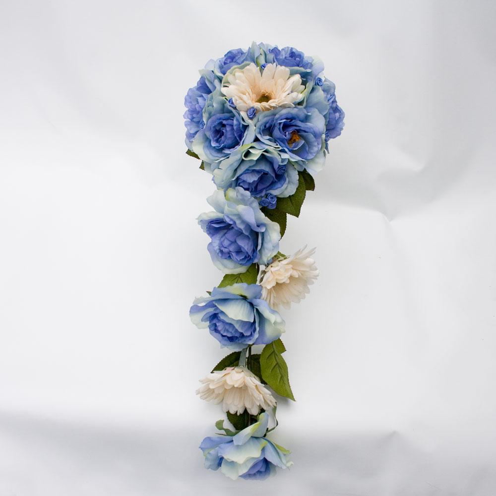 Blue and Cream Bridal Bouquet