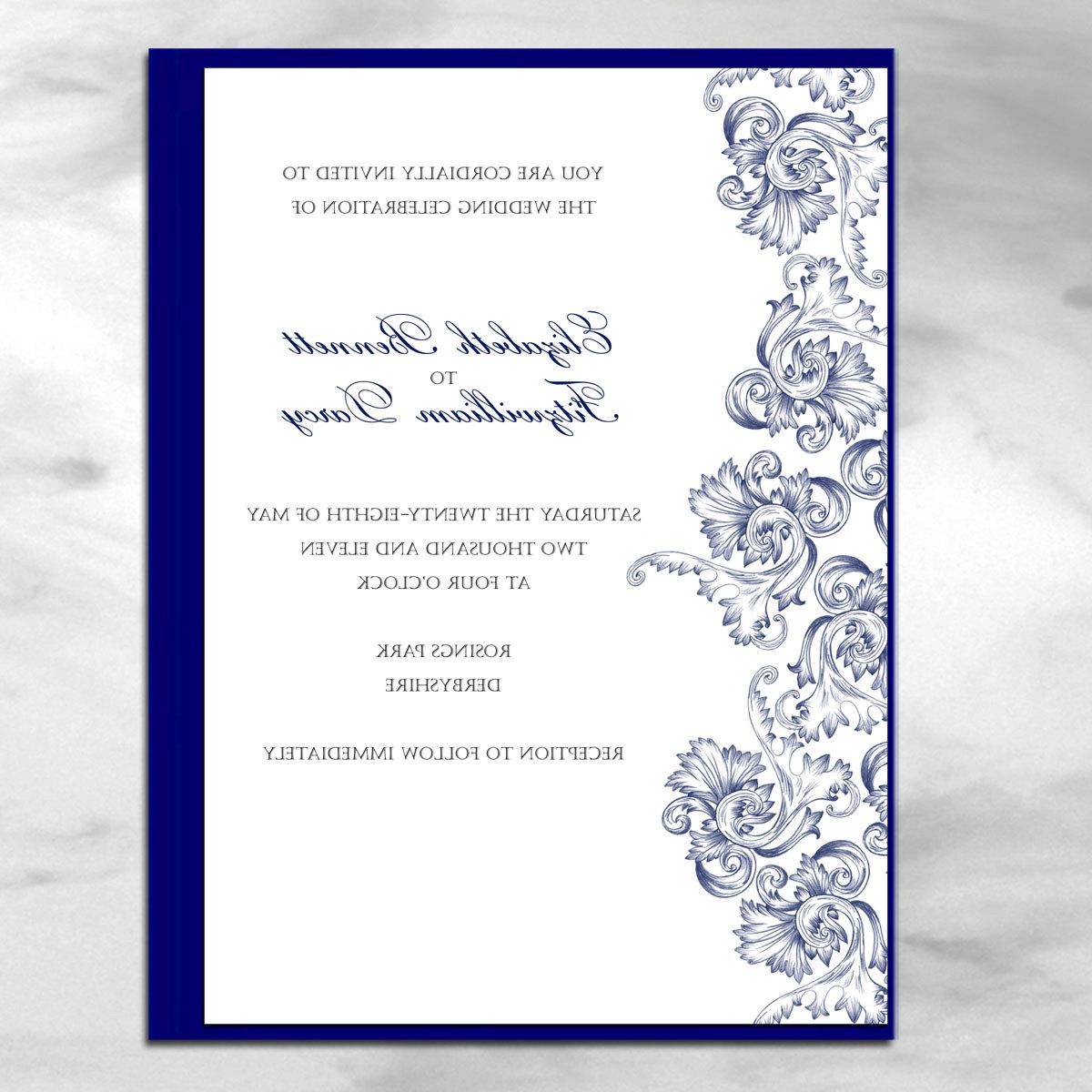 Ornamental series - Vintage flourish scroll ornament wedding invitation set