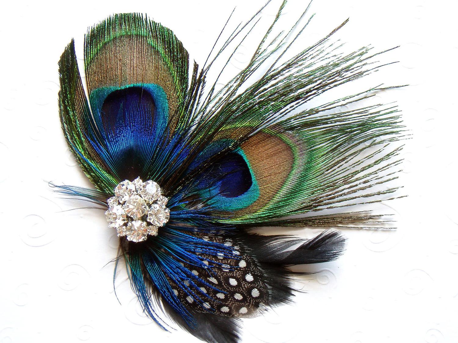 Feather Hair Clip - Bridal