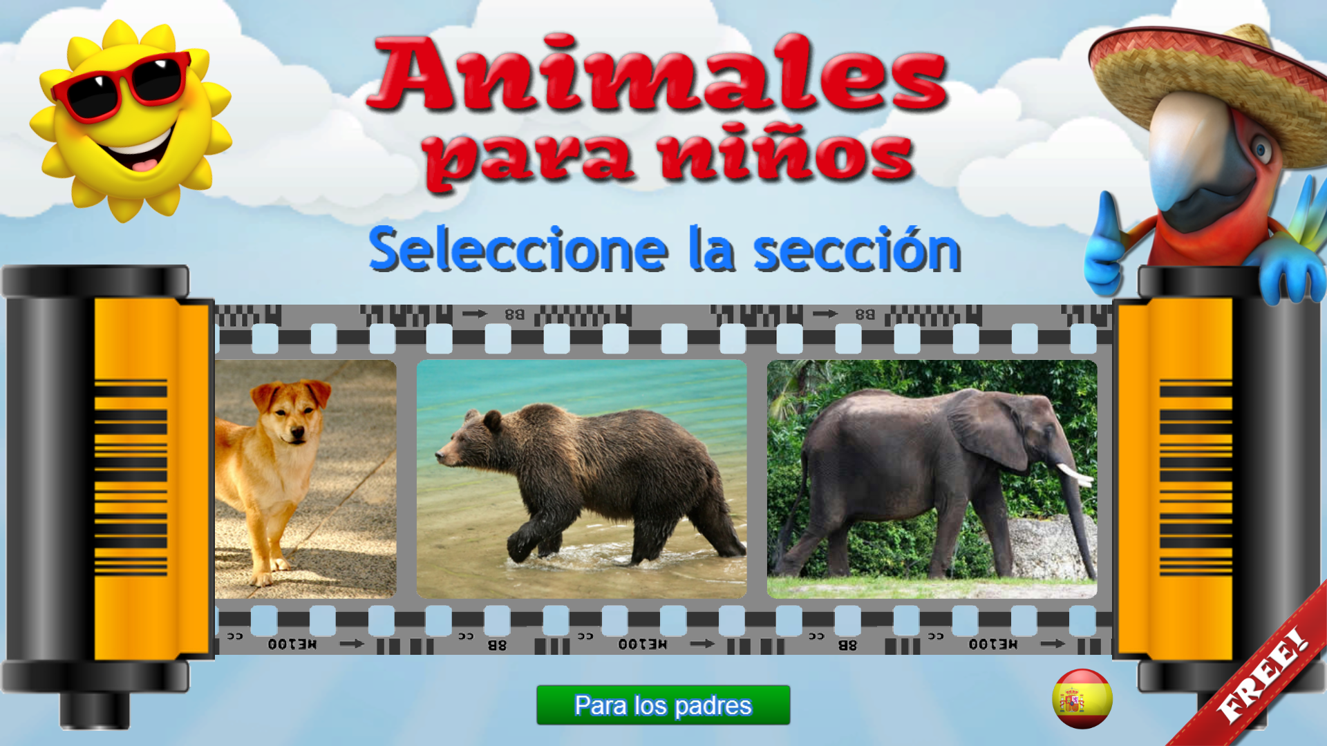 Android application Animals for Kids screenshort
