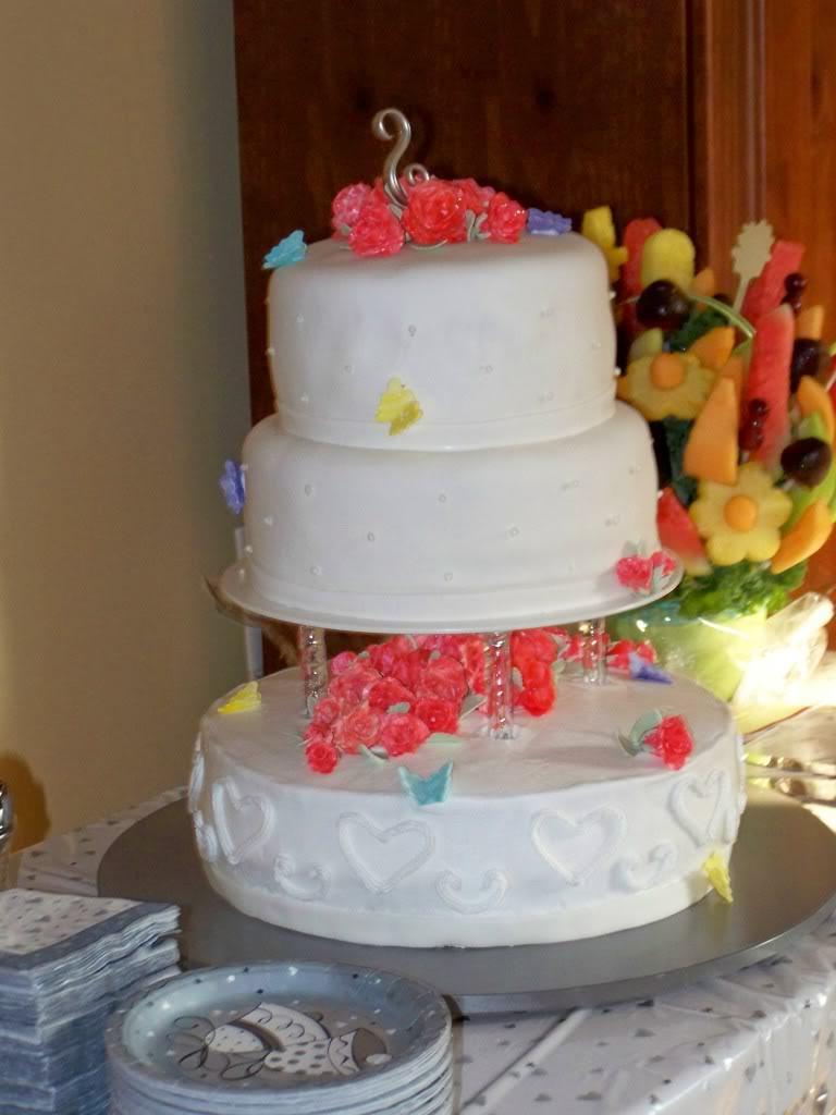 342.jpg 3 Tier Wedding Cake for 40th Anniversary