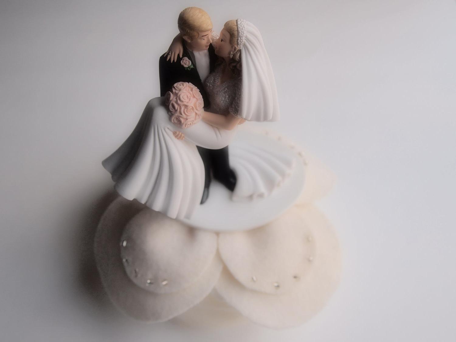 Wedding Cake Topper Bride and