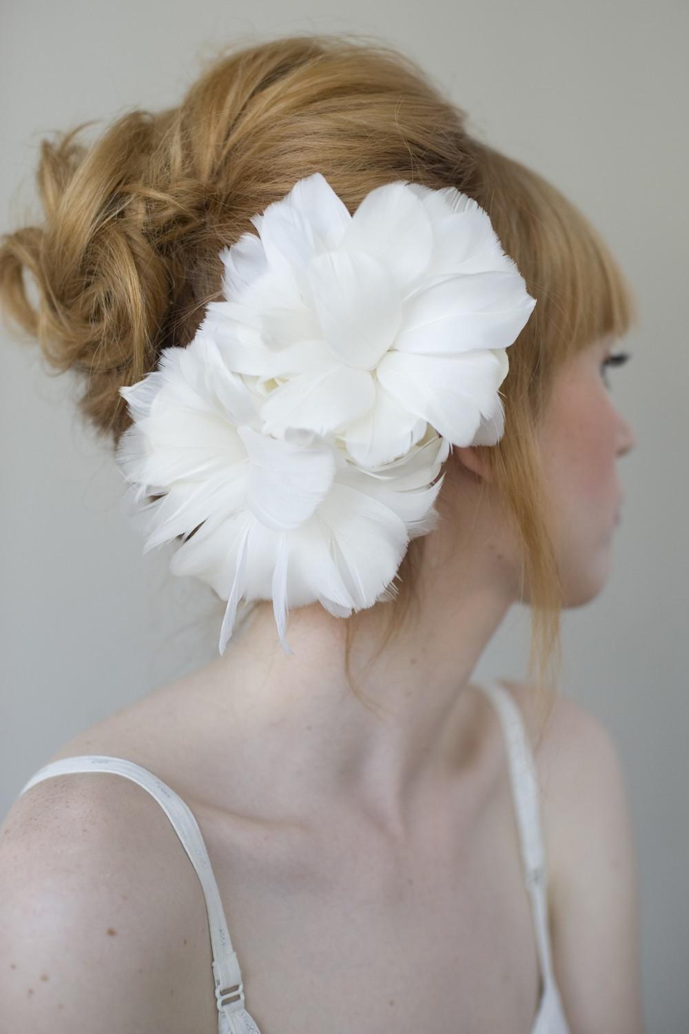 wedding updos with flower and