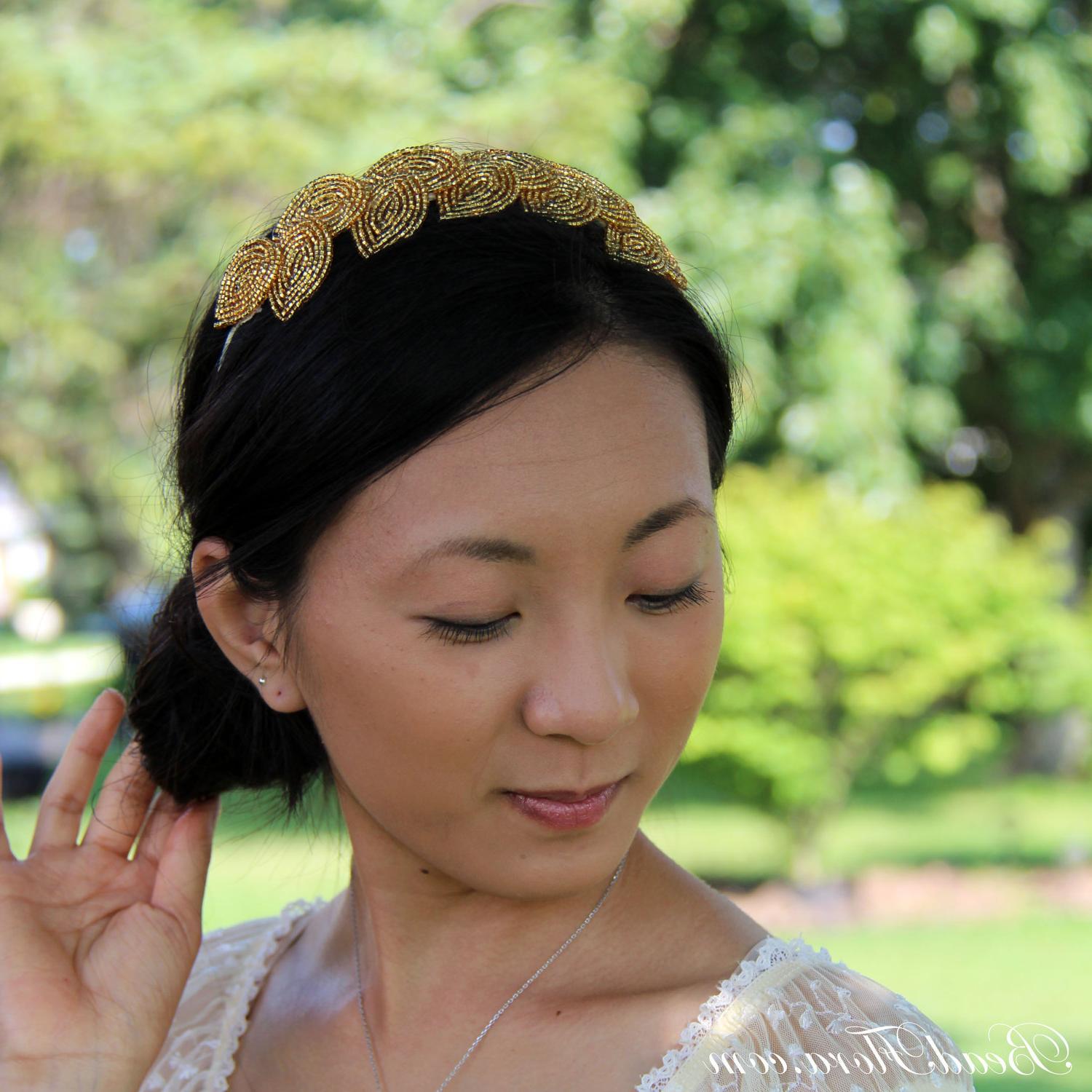 Athena - headband, gold leaf