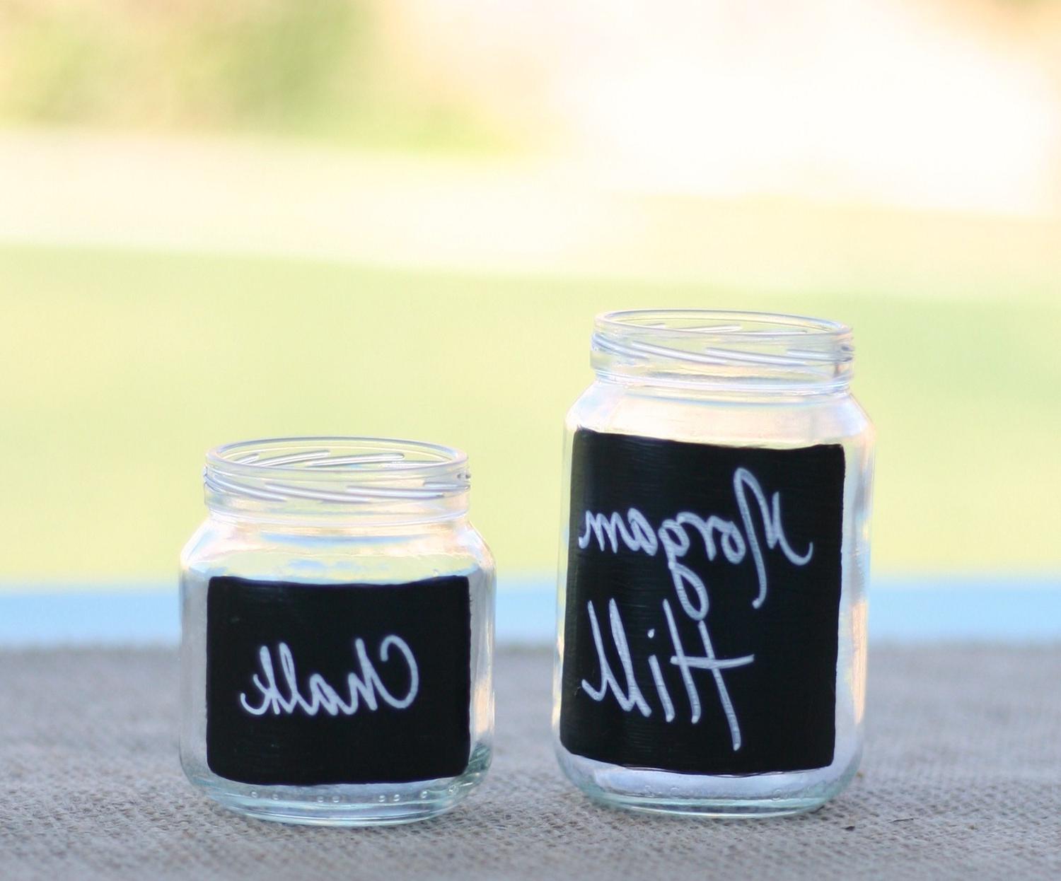 SET of 100 Wedding Place Name Escort Cards Upcycled Glass Jars With