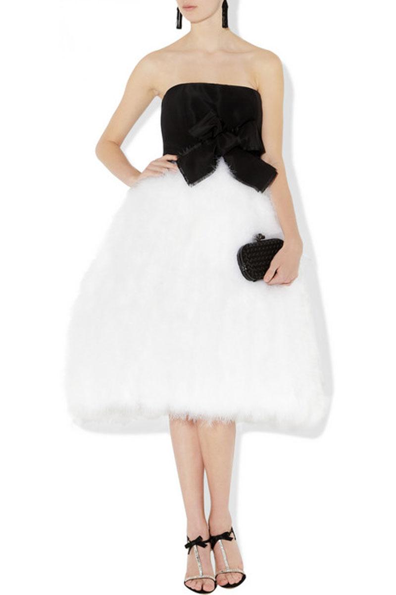 Marabou feather dress is very