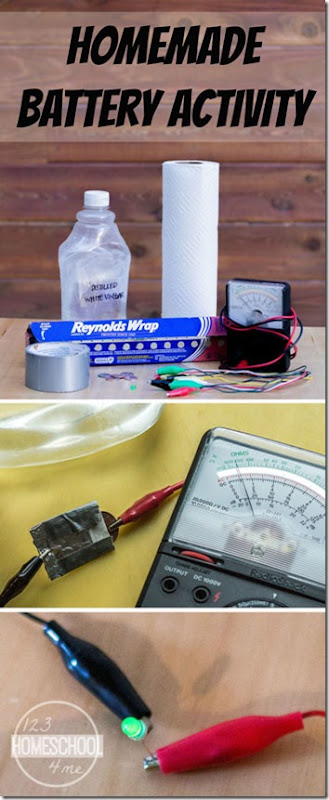 This amazing science project will allow kids to learn about electricity by making a homemade battery with a few simple materials. This is great for homeschool, science activity, and afterschool activity for 1st grade, 2nd grade, 3rd grade, 4th grade, 5th grade, 6th grad,e 7th grade, and 8th grade students. This amazing science project will allow kids to learn about electricity by making a homemade battery with a few simple materials. This is great for homeschool, science activity, and afterschool activity for 1st grade, 2nd grade, 3rd grade, 4th grade, 5th grade, 6th grad,e 7th grade, and 8th grade students.
