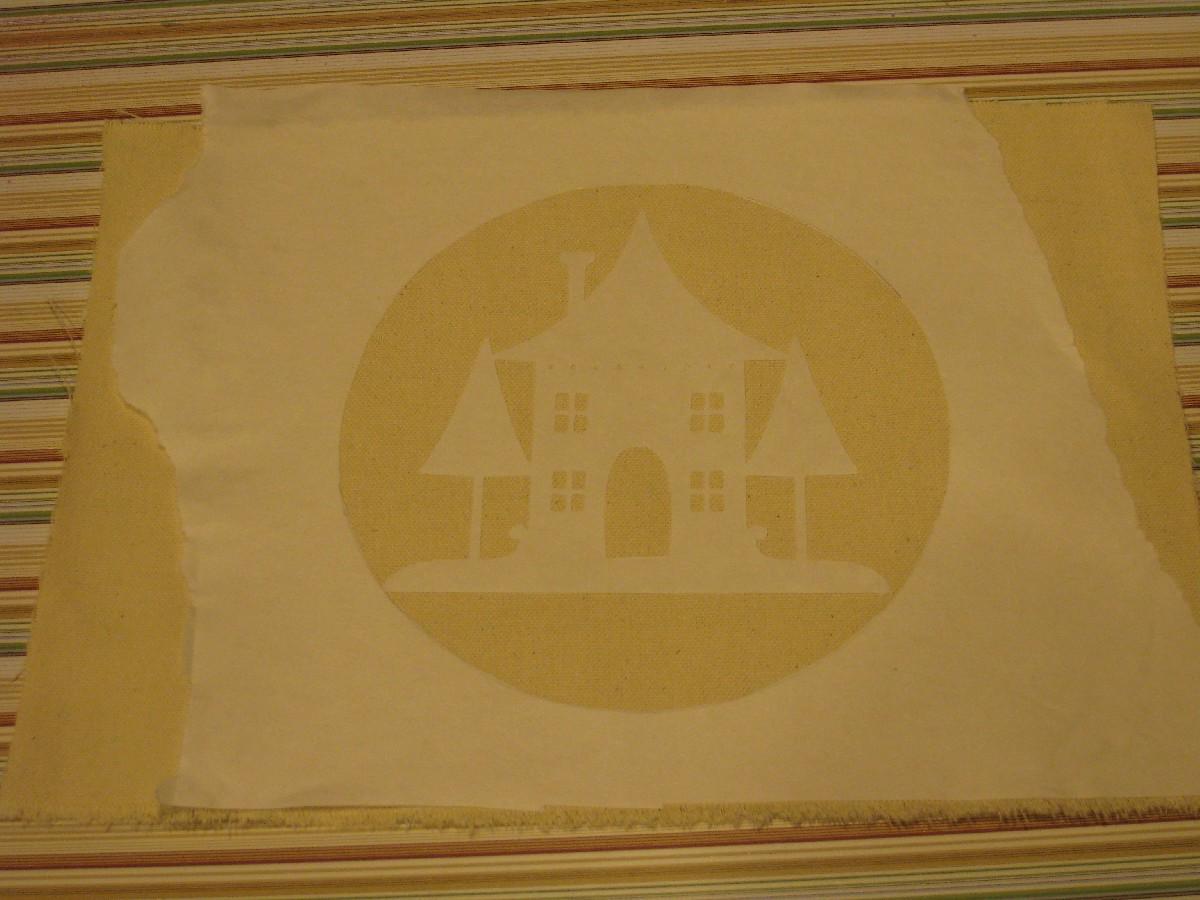 Cricut stencil. Fig 1: House