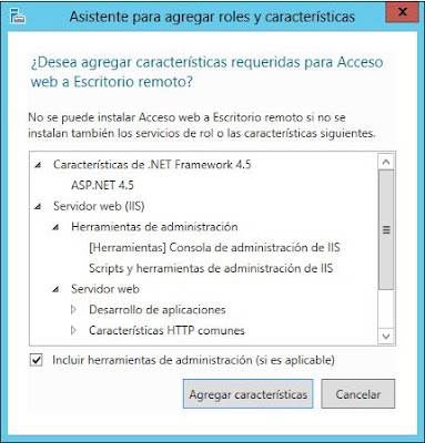 Instalar rol Servicios de Escritorio Remoto y RemoteApp en W2012