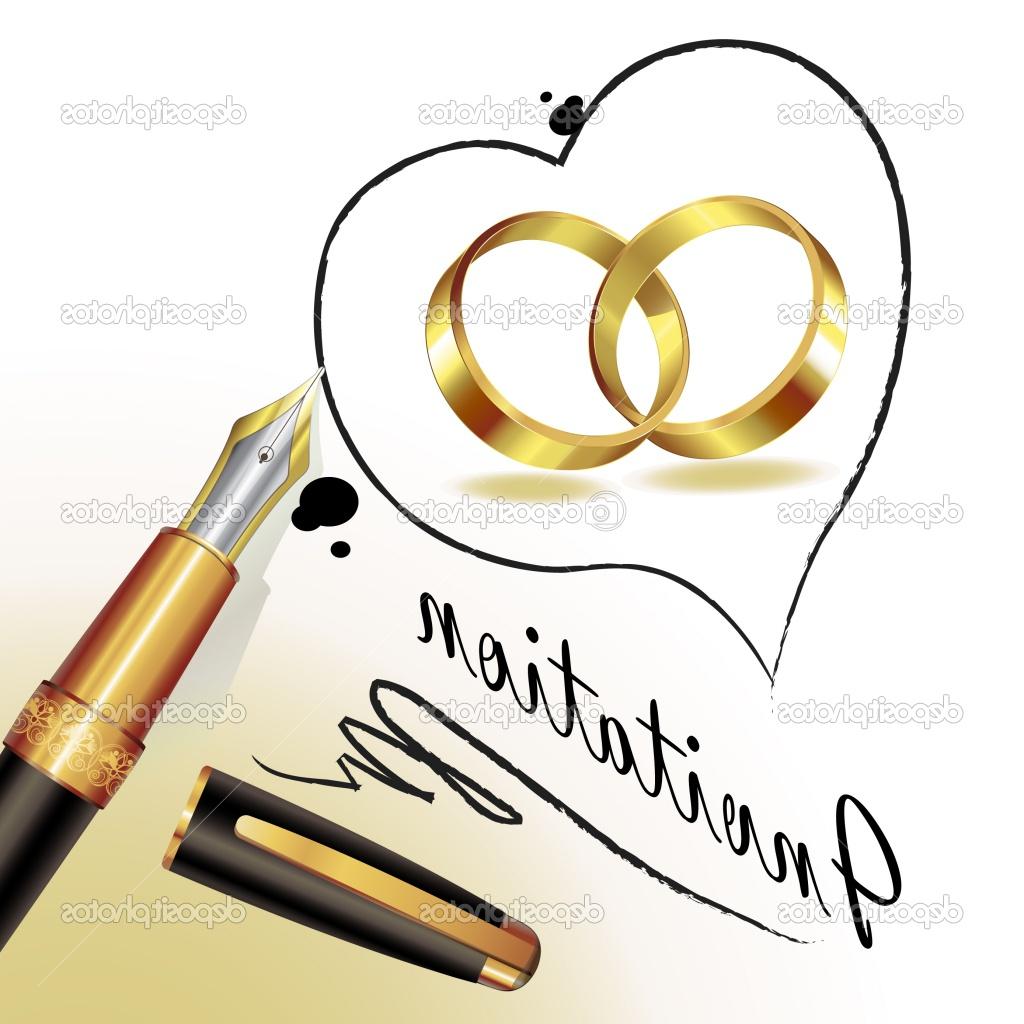 Wedding card with pen